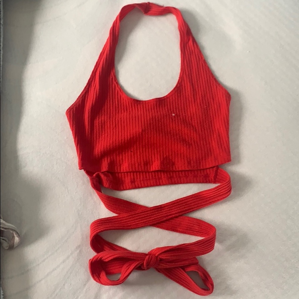 Wrap around crop top